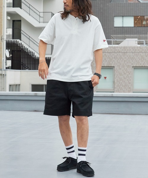 Healthknit(ヘルスニット)の「Healthknit/ヘルスニット Open-End Dry Jersey Henley S/S オープンエンドドライ ヘンリーネック半袖Tシャツ 抗菌防臭 無地 ワンポイント メンズ 2026年 夏 夏服(Tシャツ/カットソー・メンズ・ブラック/ベージュ/ネイビー/オフホワイト/ミント・M/L/XL)」の22枚目の写真