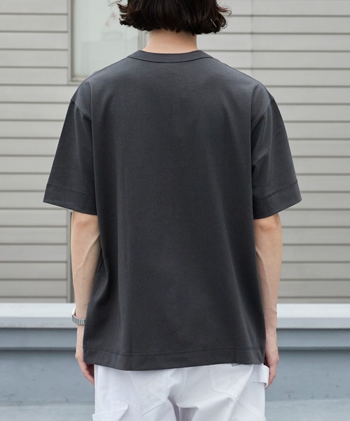 Healthknit(ヘルスニット)の「Healthknit/ヘルスニット Open-End Dry Jersey Henley S/S オープンエンドドライ ヘンリーネック半袖Tシャツ 抗菌防臭 無地 ワンポイント メンズ 2026年 夏 夏服(Tシャツ/カットソー・メンズ・ブラック/ベージュ/ネイビー/オフホワイト/ミント・M/L/XL)」の21枚目の写真