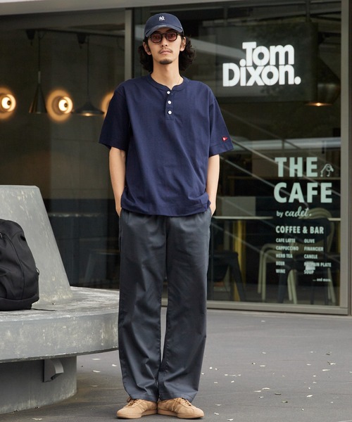 Healthknit(ヘルスニット)の「Healthknit/ヘルスニット Open-End Dry Jersey Henley S/S オープンエンドドライ ヘンリーネック半袖Tシャツ 抗菌防臭 無地 ワンポイント メンズ 2026年 夏 夏服(Tシャツ/カットソー・メンズ・ブラック/ベージュ/ネイビー/オフホワイト/ミント・M/L/XL)」の15枚目の写真