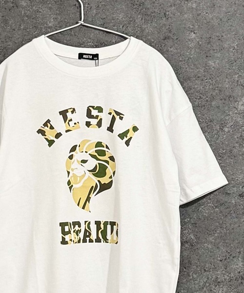 NESTA BRAND(ネスタブランド)の「【NESTA BRAND/ネスタブランド】 接触冷感加工 プリント オーバーサイズBIG T(Tシャツ/カットソー・キッズ・ブラック/ダークグリーン/オフホワイト/ホワイト系その他/ブラック系その他/チャコール/ホワイト系その他2/ブラック系その他2・110cm/120cm/130cm/140cm/150cm/160cm)」の2枚目の写真
