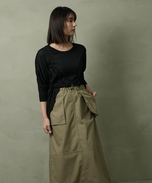 FashionBerry（ファッションベリー）の「UVカット ドルマンポンチョ カットソー（Tシャツ/カットソー・レディース・ホワイト/ブラック/ネイビー/グレー・FREE）」の19枚目の写真