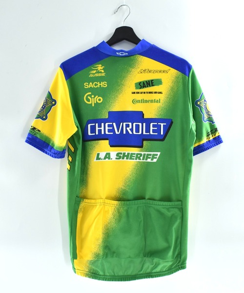 VINTAGE(ヴィンテージ)の「【USED】LA Sheriff Chevrolet Litespeed サイクリングシャツ(Tシャツ/カットソー・メンズ・グリーン・LARGE)」の7枚目の写真