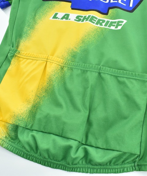 VINTAGE(ヴィンテージ)の「【USED】LA Sheriff Chevrolet Litespeed サイクリングシャツ(Tシャツ/カットソー・メンズ・グリーン・LARGE)」の8枚目の写真