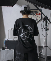 カモフラージュサークルロゴTシャツブラック