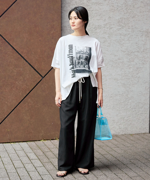 IENA(イエナ)の「《追加2/新色あり》ウオッシャブルリネン混イージーパンツ(その他パンツ・レディース・ブラック/ピンク/ベージュ/レッド・38/40/34/36)」の14枚目の写真