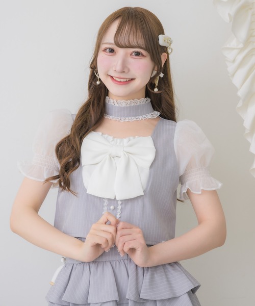 ROJITA(ロジータ)の「【セットアップ対応】リボンチョーカートップス(シャツ/ブラウス・レディース・グレー/その他/ブラック・FREE)」の18枚目の写真