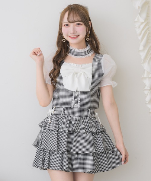 ROJITA(ロジータ)の「【セットアップ対応】リボンチョーカートップス(シャツ/ブラウス・レディース・グレー/その他/ブラック・FREE)」の8枚目の写真