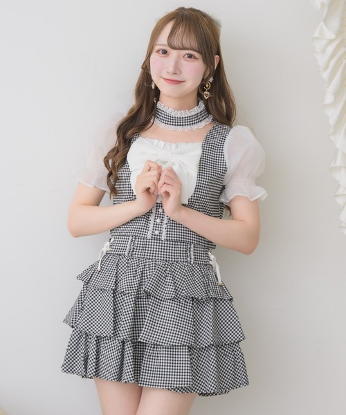 ROJITA(ロジータ)の「【セットアップ対応】リボンチョーカートップス(シャツ/ブラウス・レディース・グレー/その他/ブラック・FREE)」の9枚目の写真