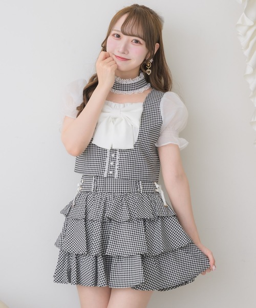 ROJITA(ロジータ)の「【セットアップ対応】リボンチョーカートップス(シャツ/ブラウス・レディース・グレー/その他/ブラック・FREE)」の10枚目の写真