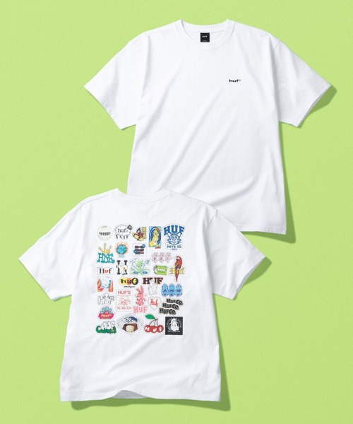 HUF(ハフ)の「STICKER PACK TEE(Tシャツ/カットソー・メンズ・ブラック/ブラウン/ホワイト・XL/L/M/S)」の18枚目の写真