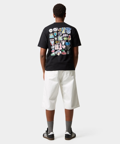 HUF(ハフ)の「STICKER PACK TEE(Tシャツ/カットソー・メンズ・ブラック/ブラウン/ホワイト・XL/L/M/S)」の7枚目の写真