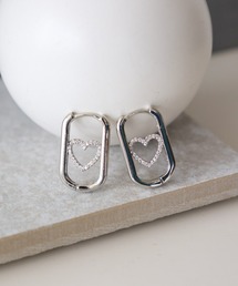 Three Four Time | ハートキラリフレームワンタッチピアス(ピアス(両耳用))