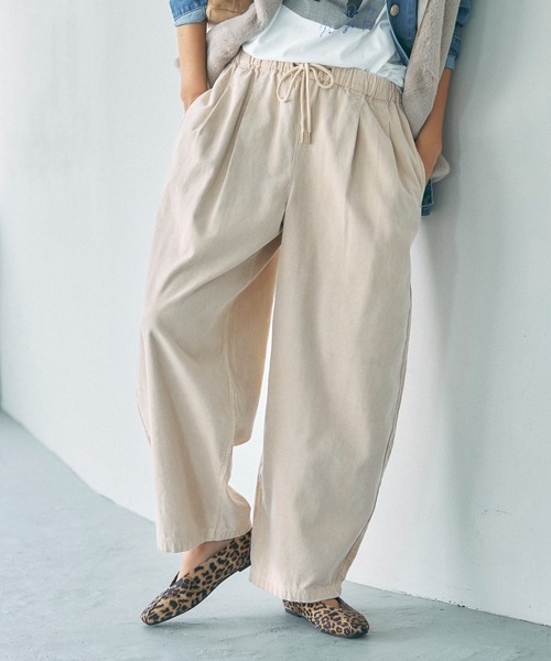 Elura(エルーラ)の「コーデュロイワイドパンツ/1049454(その他パンツ・レディース・ピンク/オフホワイト/チャコールグレー・FREE)」の2枚目の写真