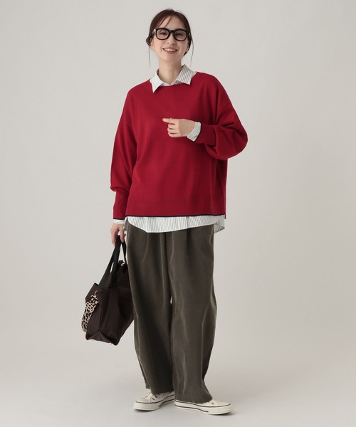 Elura(エルーラ)の「コーデュロイワイドパンツ/1049454(その他パンツ・レディース・ピンク/オフホワイト/チャコールグレー・FREE)」の7枚目の写真
