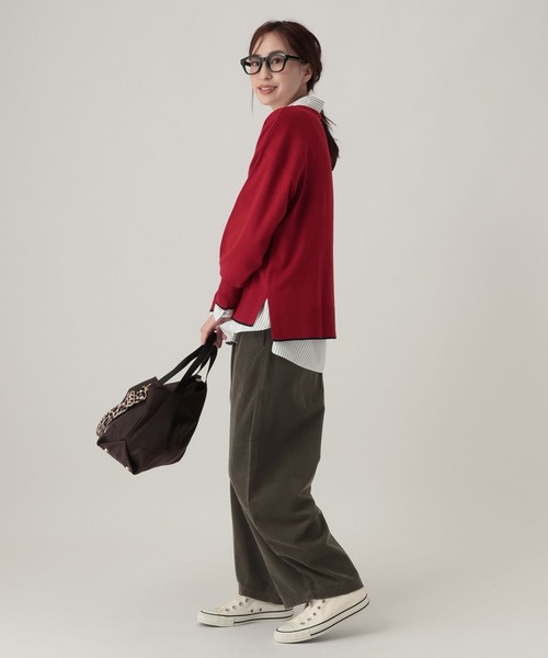 Elura(エルーラ)の「コーデュロイワイドパンツ/1049454(その他パンツ・レディース・ピンク/オフホワイト/チャコールグレー・FREE)」の8枚目の写真