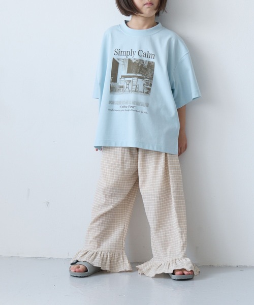 LOWRYS FARM（ローリーズファーム）の「チェックスソフリルパンツ　1051090（その他パンツ・キッズ・アイボリー/イエロー/ブラック・110cm/120cm/130cm/140cm/150cm）」の6枚目の写真