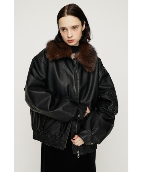 SLY（スライ）の「【26AW受注会大人気アウター！】WASHED PUFFER BZ ウォッシュドパッファーブルゾン 秋服 冬服（ブルゾン・レディース・ブラウン系その他2/ダークブラック/ベージュ系その他/バーガンディー/ブラック・FREE）」の2枚目の写真