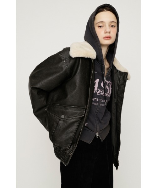 SLY（スライ）の「【26AW受注会大人気アウター！】WASHED PUFFER BZ ウォッシュドパッファーブルゾン 秋服 冬服（ブルゾン・レディース・ブラウン系その他2/ダークブラック/ベージュ系その他/バーガンディー/ブラック・FREE）」の7枚目の写真