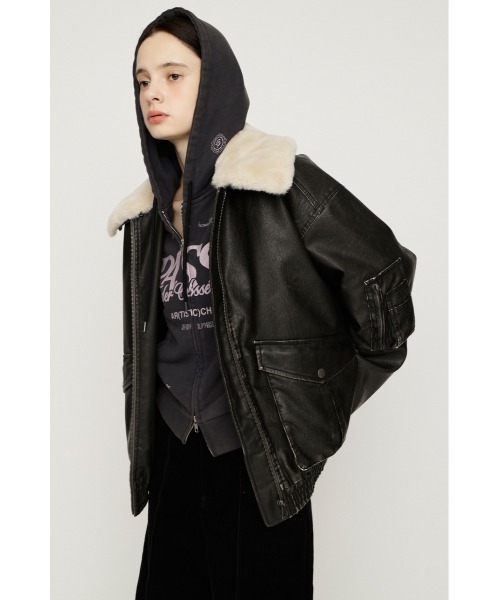 SLY（スライ）の「【26AW受注会大人気アウター！】WASHED PUFFER BZ ウォッシュドパッファーブルゾン 秋服 冬服（ブルゾン・レディース・ブラウン系その他2/ダークブラック/ベージュ系その他/バーガンディー/ブラック・FREE）」の8枚目の写真