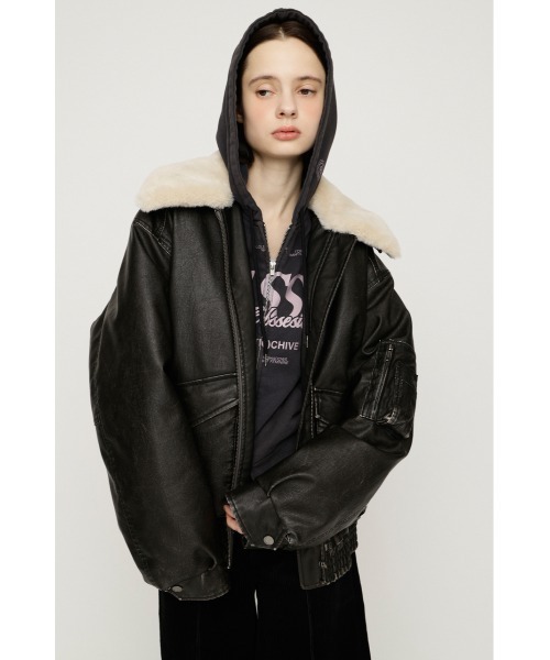 SLY（スライ）の「【26AW受注会大人気アウター！】WASHED PUFFER BZ ウォッシュドパッファーブルゾン 秋服 冬服（ブルゾン・レディース・ブラウン系その他2/ダークブラック/ベージュ系その他/バーガンディー/ブラック・FREE）」の9枚目の写真