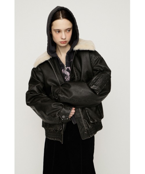 SLY（スライ）の「【26AW受注会大人気アウター！】WASHED PUFFER BZ ウォッシュドパッファーブルゾン 秋服 冬服（ブルゾン・レディース・ブラウン系その他2/ダークブラック/ベージュ系その他/バーガンディー/ブラック・FREE）」の10枚目の写真