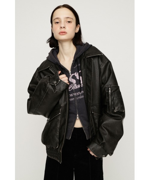 SLY（スライ）の「【26AW受注会大人気アウター！】WASHED PUFFER BZ ウォッシュドパッファーブルゾン 秋服 冬服（ブルゾン・レディース・ブラウン系その他2/ダークブラック/ベージュ系その他/バーガンディー/ブラック・FREE）」の13枚目の写真