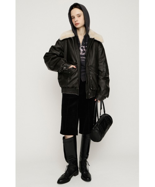 SLY（スライ）の「【26AW受注会大人気アウター！】WASHED PUFFER BZ ウォッシュドパッファーブルゾン 秋服 冬服（ブルゾン・レディース・ブラウン系その他2/ダークブラック/ベージュ系その他/バーガンディー/ブラック・FREE）」の15枚目の写真