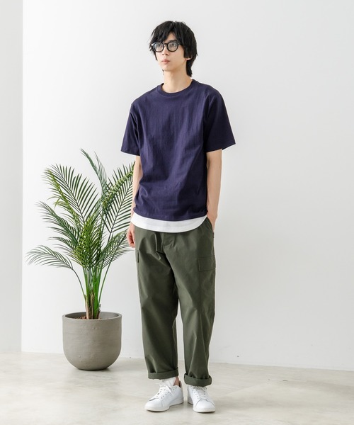 DISCUS(ディスカス)の「【DISCUS/ディスカス】【USAコットン100%】 ワッペンロゴ刺繍 クルーネック半袖Tシャツ 無地 レギュラーシルエット 吸湿性 通気性 アメカジ ストリート スポーツテイスト ユニセックス(Tシャツ/カットソー・メンズ・ブラック/ネイビー/グレー・MEDIUM/LARGE/X-LARGE)」の22枚目の写真
