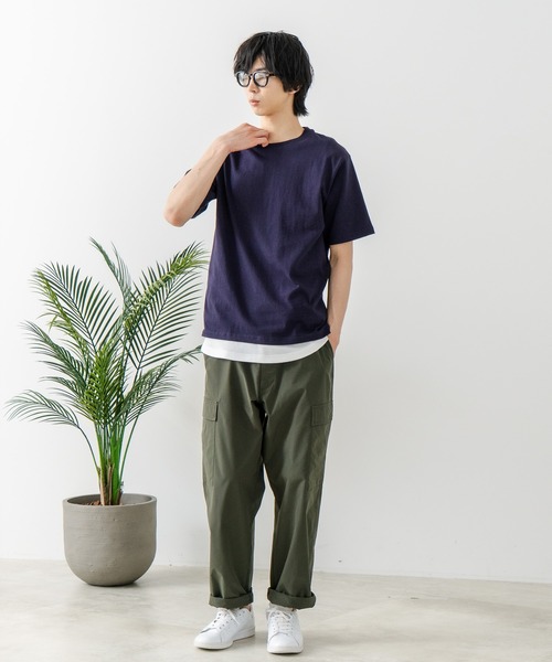 DISCUS(ディスカス)の「【DISCUS/ディスカス】【USAコットン100%】 ワッペンロゴ刺繍 クルーネック半袖Tシャツ 無地 レギュラーシルエット 吸湿性 通気性 アメカジ ストリート スポーツテイスト ユニセックス(Tシャツ/カットソー・メンズ・ブラック/ネイビー/グレー・MEDIUM/LARGE/X-LARGE)」の21枚目の写真