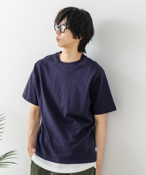 DISCUS(ディスカス)の「【DISCUS/ディスカス】【USAコットン100%】 ワッペンロゴ刺繍 クルーネック半袖Tシャツ 無地 レギュラーシルエット 吸湿性 通気性 アメカジ ストリート スポーツテイスト ユニセックス(Tシャツ/カットソー・メンズ・ブラック/ネイビー/グレー・MEDIUM/LARGE/X-LARGE)」の17枚目の写真
