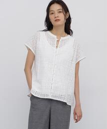 ◆インドコットンアイレット刺繍ブラウス