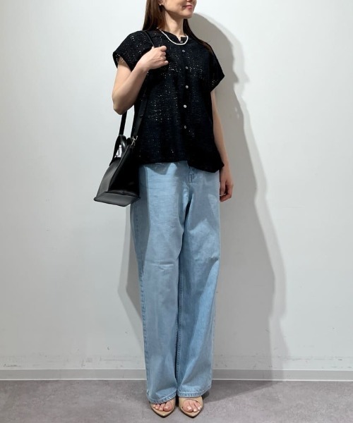 human woman（ヒューマンウーマン）の「◆インドコットンアイレット刺繍ブラウス（シャツ/ブラウス・レディース・ホワイト/ブラック・MEDIUM）」の18枚目の写真