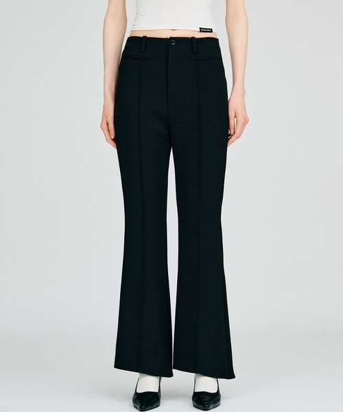 PRANK PROJECT(プランクプロジェクト)の「【2026Autumn Pre-Order】ハイウエストスリムフレアパンツ / High-Waist Slim Flare Pants(その他パンツ・レディース・ブラック/チャコールグレー・38/36)」の2枚目の写真