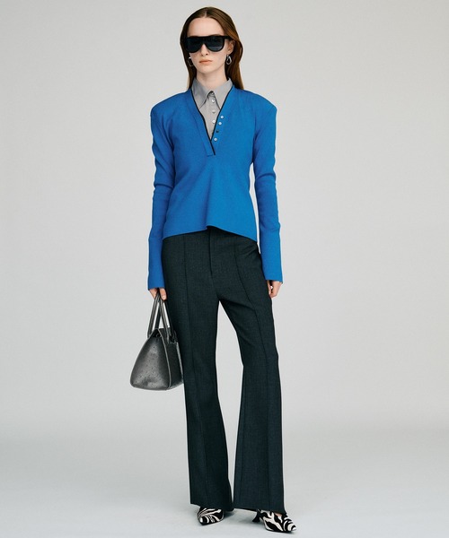 PRANK PROJECT(プランクプロジェクト)の「【2026Autumn Pre-Order】ハイウエストスリムフレアパンツ / High-Waist Slim Flare Pants(その他パンツ・レディース・ブラック/チャコールグレー・38/36)」の5枚目の写真