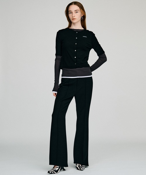 PRANK PROJECT(プランクプロジェクト)の「【2026Autumn Pre-Order】ハイウエストスリムフレアパンツ / High-Waist Slim Flare Pants(その他パンツ・レディース・ブラック/チャコールグレー・38/36)」の6枚目の写真