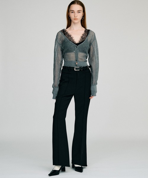 PRANK PROJECT(プランクプロジェクト)の「【2026Autumn Pre-Order】ハイウエストスリムフレアパンツ / High-Waist Slim Flare Pants(その他パンツ・レディース・ブラック/チャコールグレー・38/36)」の8枚目の写真