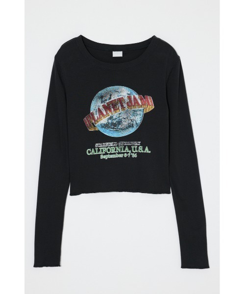 MOUSSY(マウジー)の「【26年AW新作】PLANET JAM L/S Tシャツ(Tシャツ/カットソー・レディース・レッド/ライトブラック/オフホワイト・FREE)」の4枚目の写真