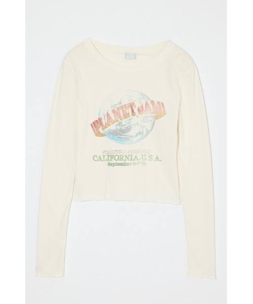 MOUSSY(マウジー)の「【26年AW新作】PLANET JAM L/S Tシャツ(Tシャツ/カットソー・レディース・レッド/ライトブラック/オフホワイト・FREE)」の5枚目の写真