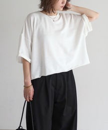 ミニ裏毛スラブハーフスリーブTシャツ