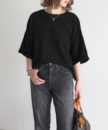ミニ裏毛スラブハーフスリーブTシャツ