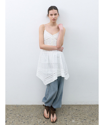 EYELET COTTON LACE MINI DRESS (OP-6336)