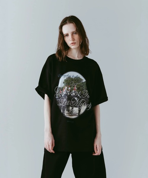 Knuth Marf（クヌースマーフ）の「rhinestone graphic tee(unisex)（Tシャツ/カットソー・レディース・ブラック/ブラウン・FREE）」の3枚目の写真