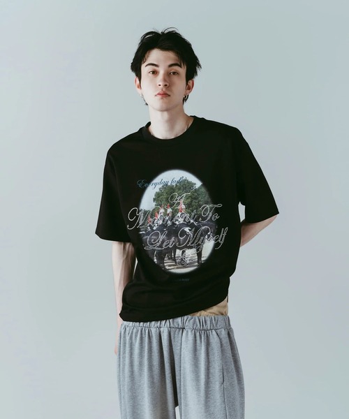 Knuth Marf（クヌースマーフ）の「rhinestone graphic tee(unisex)（Tシャツ/カットソー・レディース・ブラック/ブラウン・FREE）」の4枚目の写真