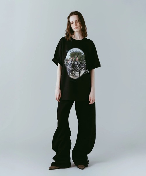 Knuth Marf（クヌースマーフ）の「rhinestone graphic tee(unisex)（Tシャツ/カットソー・レディース・ブラック/ブラウン・FREE）」の5枚目の写真
