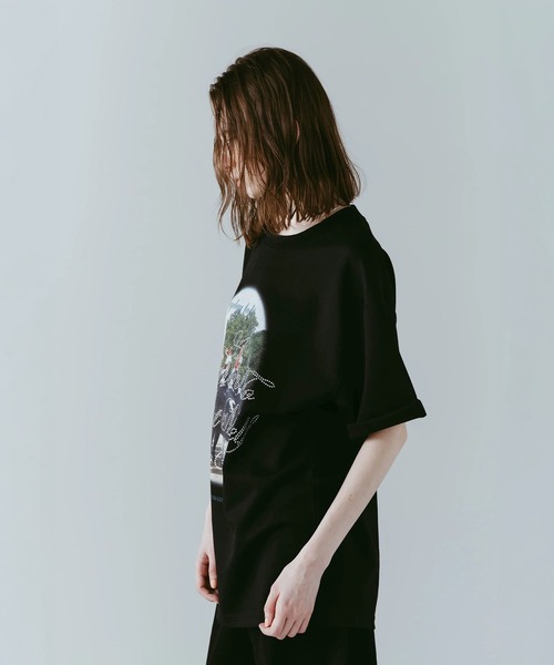 Knuth Marf（クヌースマーフ）の「rhinestone graphic tee(unisex)（Tシャツ/カットソー・レディース・ブラック/ブラウン・FREE）」の7枚目の写真