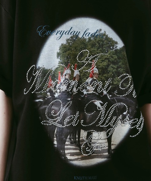 Knuth Marf（クヌースマーフ）の「rhinestone graphic tee(unisex)（Tシャツ/カットソー・レディース・ブラック/ブラウン・FREE）」の9枚目の写真