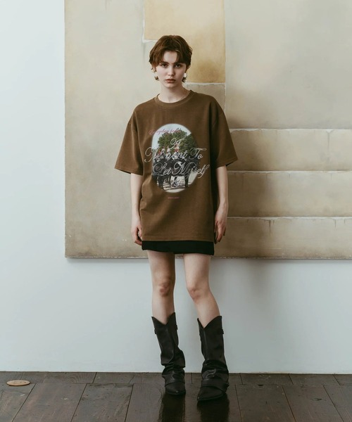 Knuth Marf（クヌースマーフ）の「rhinestone graphic tee(unisex)（Tシャツ/カットソー・レディース・ブラック/ブラウン・FREE）」の16枚目の写真