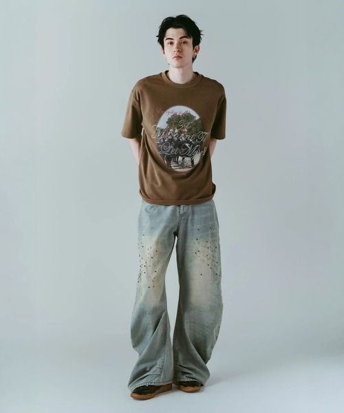 Knuth Marf（クヌースマーフ）の「rhinestone graphic tee(unisex)（Tシャツ/カットソー・レディース・ブラック/ブラウン・FREE）」の17枚目の写真