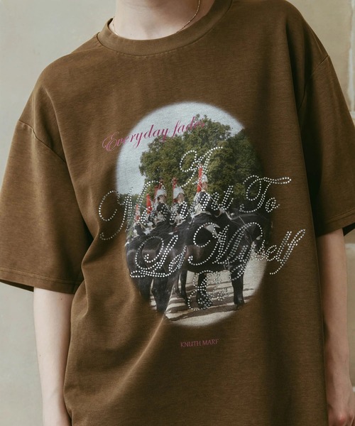 Knuth Marf（クヌースマーフ）の「rhinestone graphic tee(unisex)（Tシャツ/カットソー・レディース・ブラック/ブラウン・FREE）」の20枚目の写真