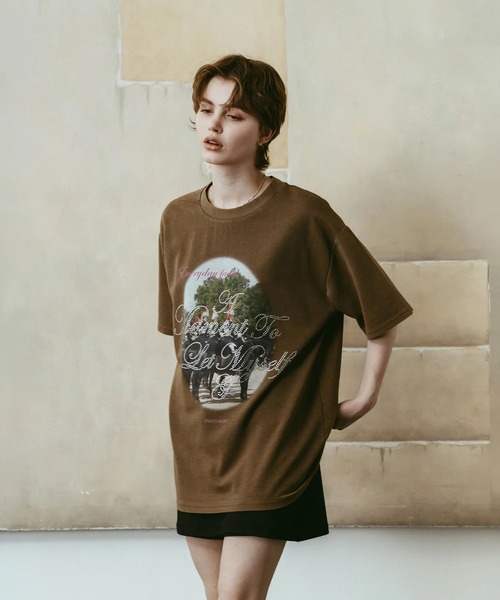 Knuth Marf（クヌースマーフ）の「rhinestone graphic tee(unisex)（Tシャツ/カットソー・レディース・ブラック/ブラウン・FREE）」の22枚目の写真